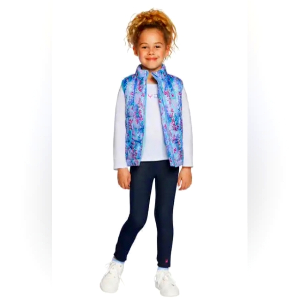 Spyder 3-piece vest full zip leggings and long sleeves set 3T
